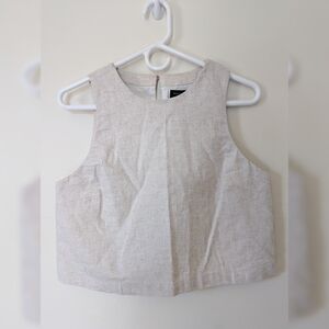Banana Republic Linen-Blend Cropped Shell Tank